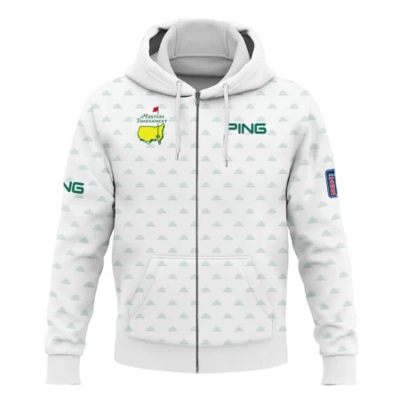 Masters Tournament Golf Sport Ping Zipper Hoodie Shirt Sports Cup Pattern White Green Zipper Hoodie Shirt