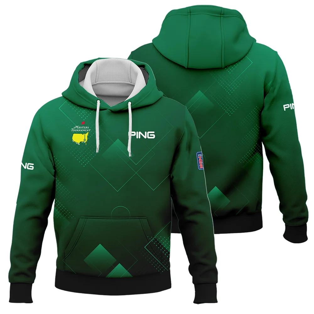 Masters Tournament Ping Hoodie Shirt Golf Sports Green Abstract Geometric Hoodie Shirt - Image 3