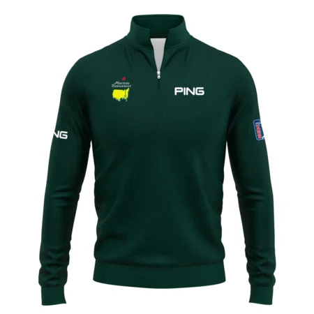 Masters Tournament Ping Pattern Sport Jersey Dark Green Quarter Zip Sweatshirt Style Classic Quarter Zip Sweatshirt