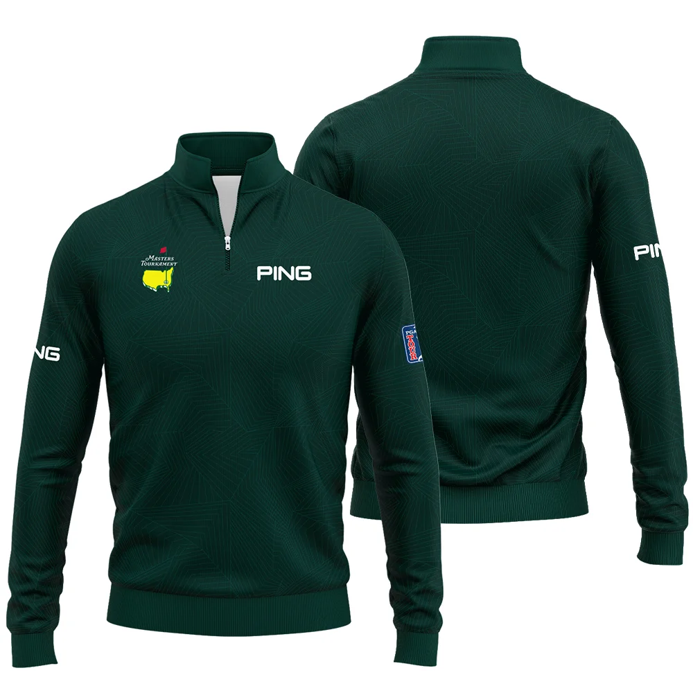 Masters Tournament Ping Pattern Sport Jersey Dark Green Quarter Zip Sweatshirt Style Classic Quarter Zip Sweatshirt - Image 3