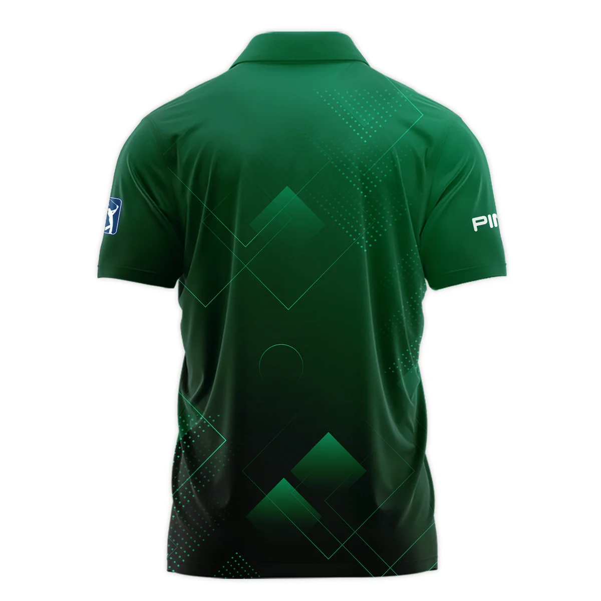 Masters Tournament Ping Polo Shirt Golf Sports Green Abstract Geometric Polo Shirt For Men - Image 2
