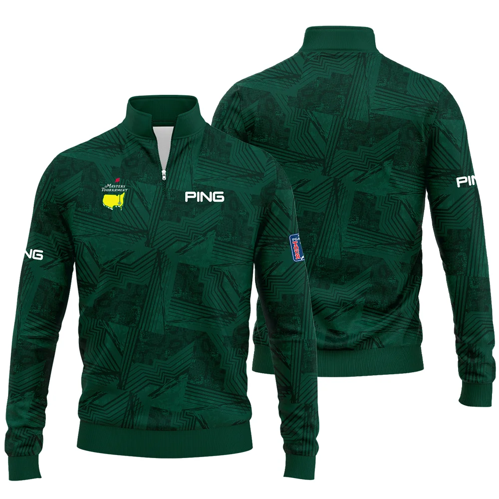 Masters Tournament Ping Sublimation Sports Dark Green Quarter Zip Sweatshirt Style Classic Quarter Zip Sweatshirt - Image 3