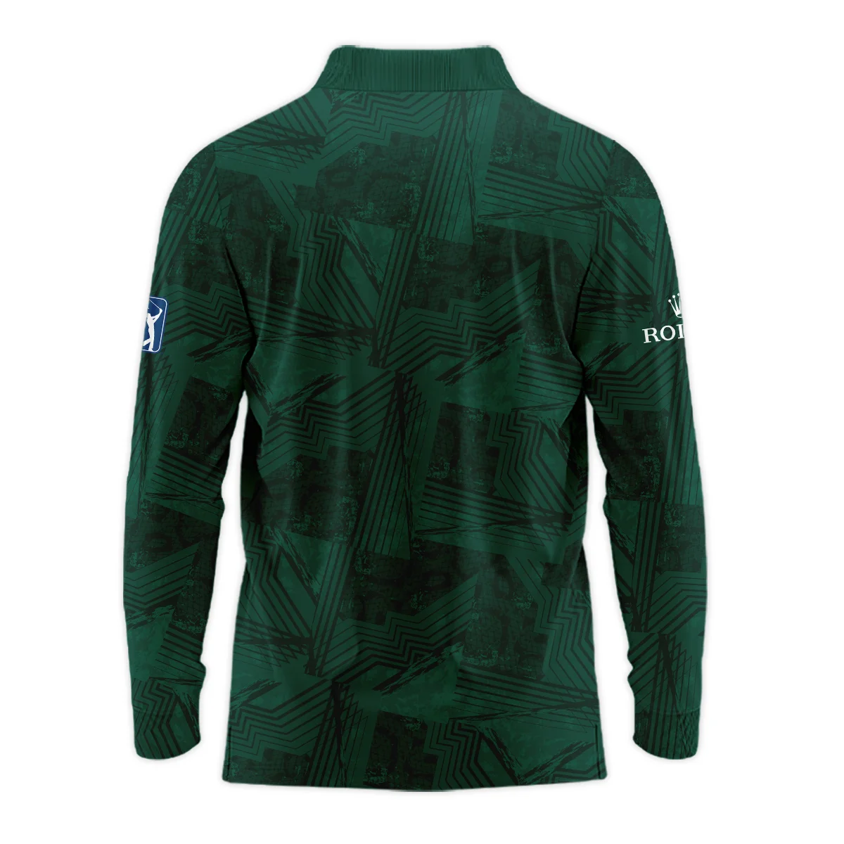 Masters Tournament Rolex Sublimation Sports Dark Green Long Polo Shirt Style Classic Long Polo Shirt For Men - Image 2