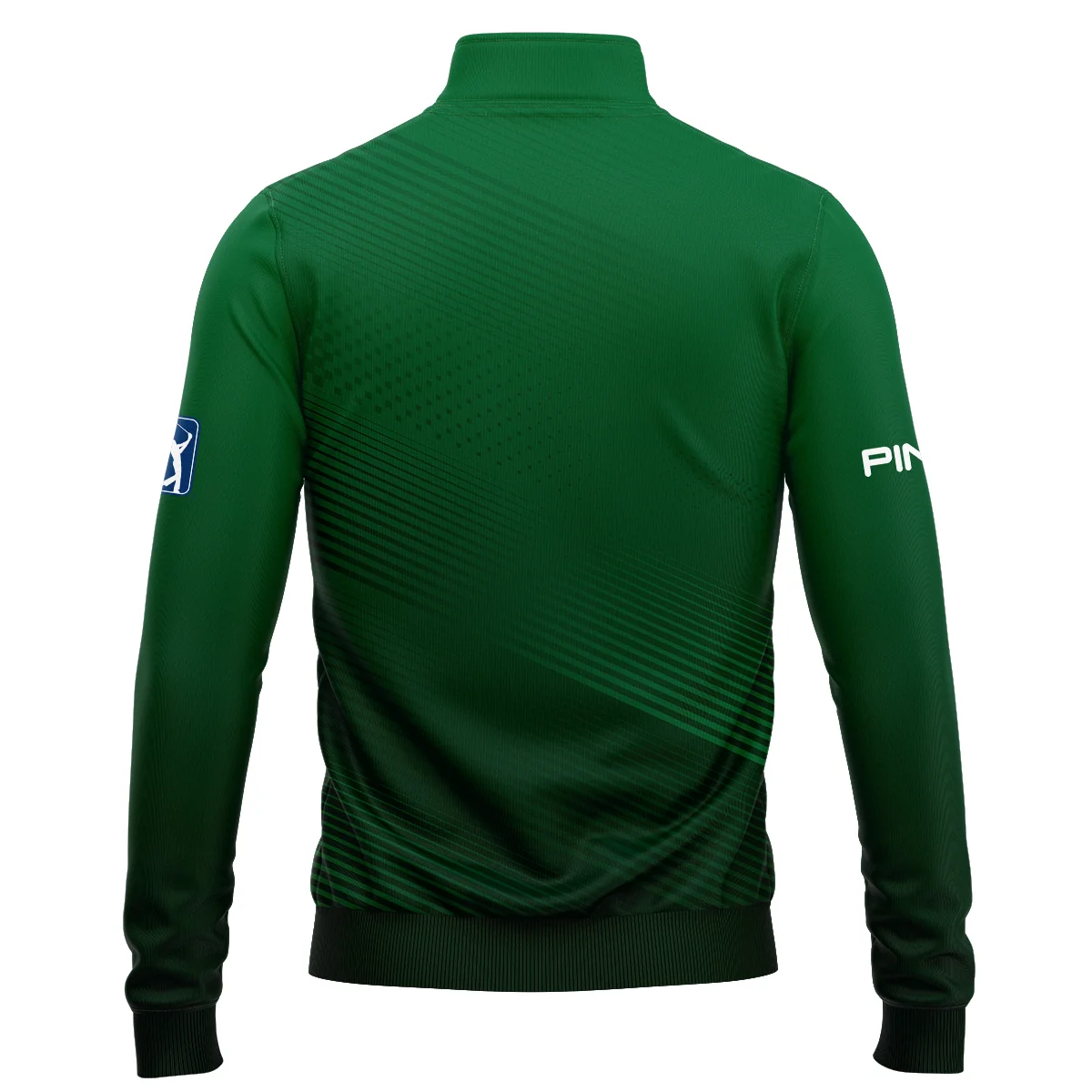 Masters Tournament Stripe Gradient Dark Green Abstract Pattern Ping Quarter Zip Sweatshirt Style Classic Quarter Zip Sweatshirt - Image 2