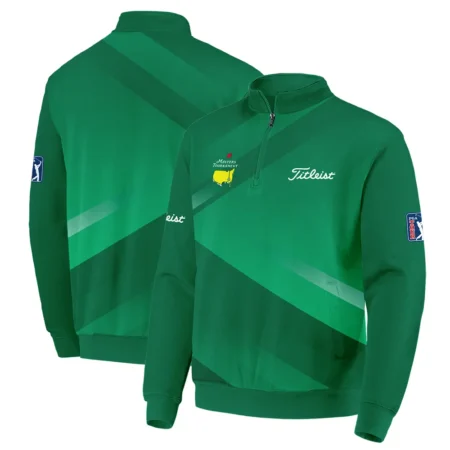 Masters Tournament Titleist Golf Quarter Zip Sweatshirt Green Gradient Pattern Sports All Over Print Quarter Zip Sweatshirt