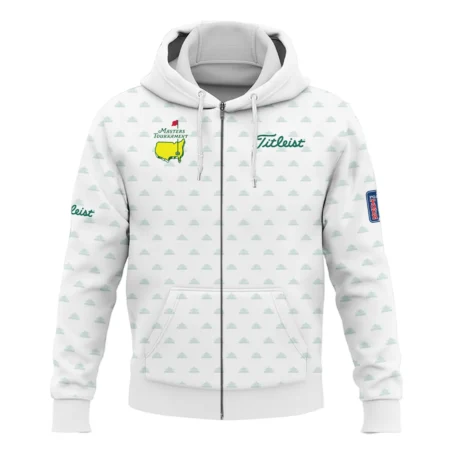 Masters Tournament Titleist Golf Sport Zipper Hoodie Shirt Sports Cup Pattern White Green Zipper Hoodie Shirt