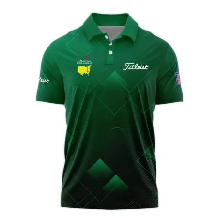 Masters Tournament Titleist Polo Shirt Golf Sports Green Abstract Geometric Polo Shirt For Men