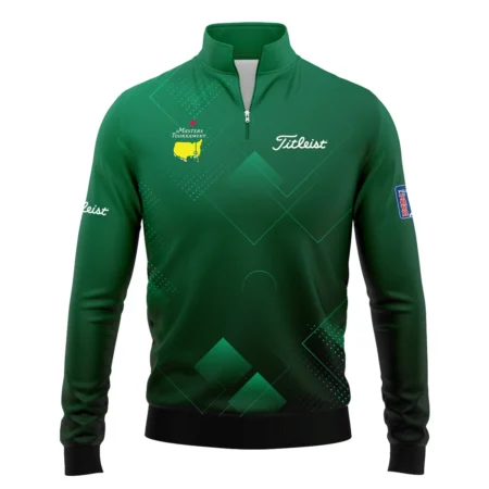 Masters Tournament Titleist Quarter Zip Sweatshirt Golf Sports Green Abstract Geometric Quarter Zip Sweatshirt