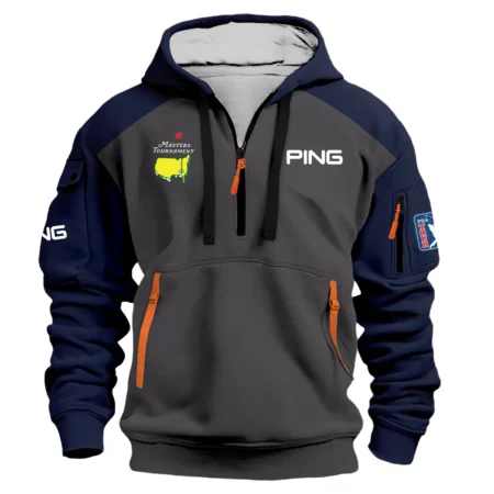 Navy Ping Masters Tournament Logo Hoodie Half Zipper Shirt All Over Prints Gift For Fans HOMT2702TU1PIHDF-NV