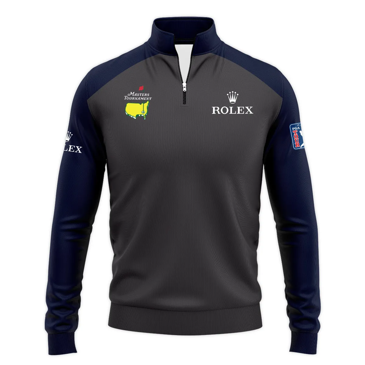 Navy Rolex Masters Tournament Logo Quarter Zip Sweatshirt All Over Prints Gift For Fans HOMT2702TU1ROXQTJ-NV