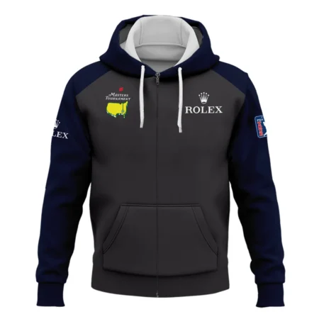 Navy Rolex Masters Tournament Logo Zipper Hoodie Shirt All Over Prints Gift For Fans HOMT2702TU1ROXZHD-NV