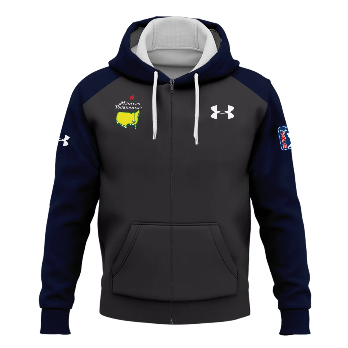 Navy Under Armour Masters Tournament Logo Zipper Hoodie Shirt All Over Prints Gift For Fans HOMT2702TU1UAZHD-NV