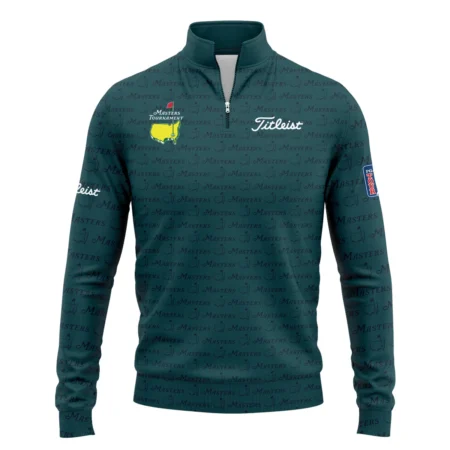 Pattern Dark Green Masters Tournament Titleist Quarter Zip Sweatshirt Color Green Quarter Zip Sweatshirt