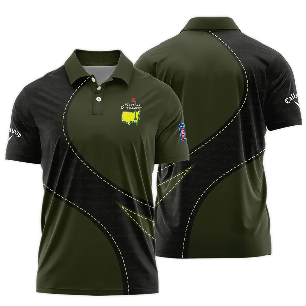Pattern Military Green Masters Tournament Callaway Polo Shirt Style Classic Polo Shirt For Men - Image 3