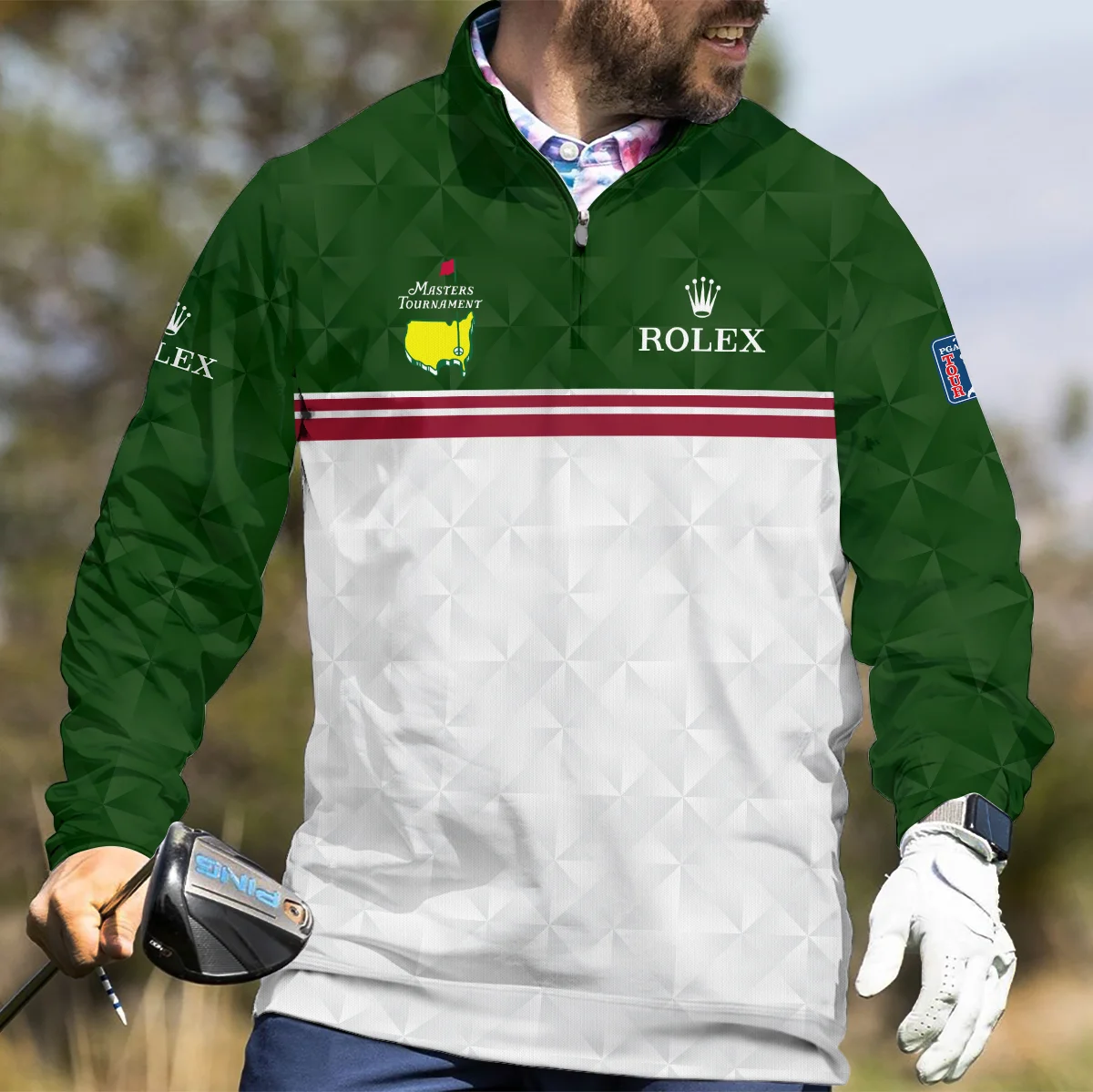 Special Release Masters Tournament Rolex Golf Quarter Zip Sweatshirt All Over Prints HOMT021224A01ROXQTJ - Image 4