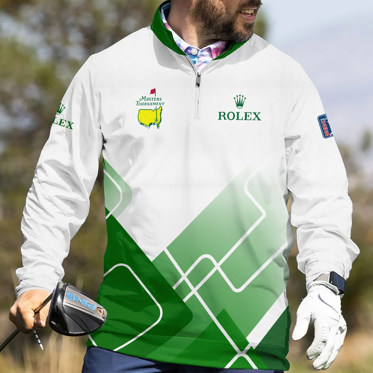 Special Release Masters Tournament Rolex Golf Quarter Zip Sweatshirt All Over Prints HOMT021224A02ROXQTJ - Image 4