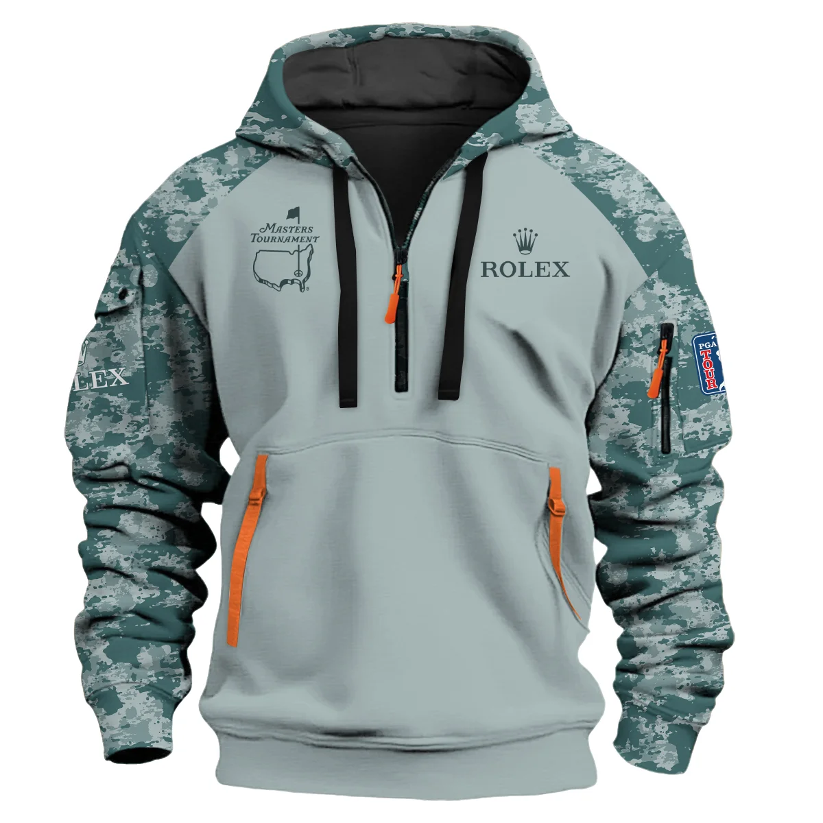 Special Release Rolex Masters Tournament Golf Hoodie Half Zipper All Over Prints HOMT04112402ROXHDF
