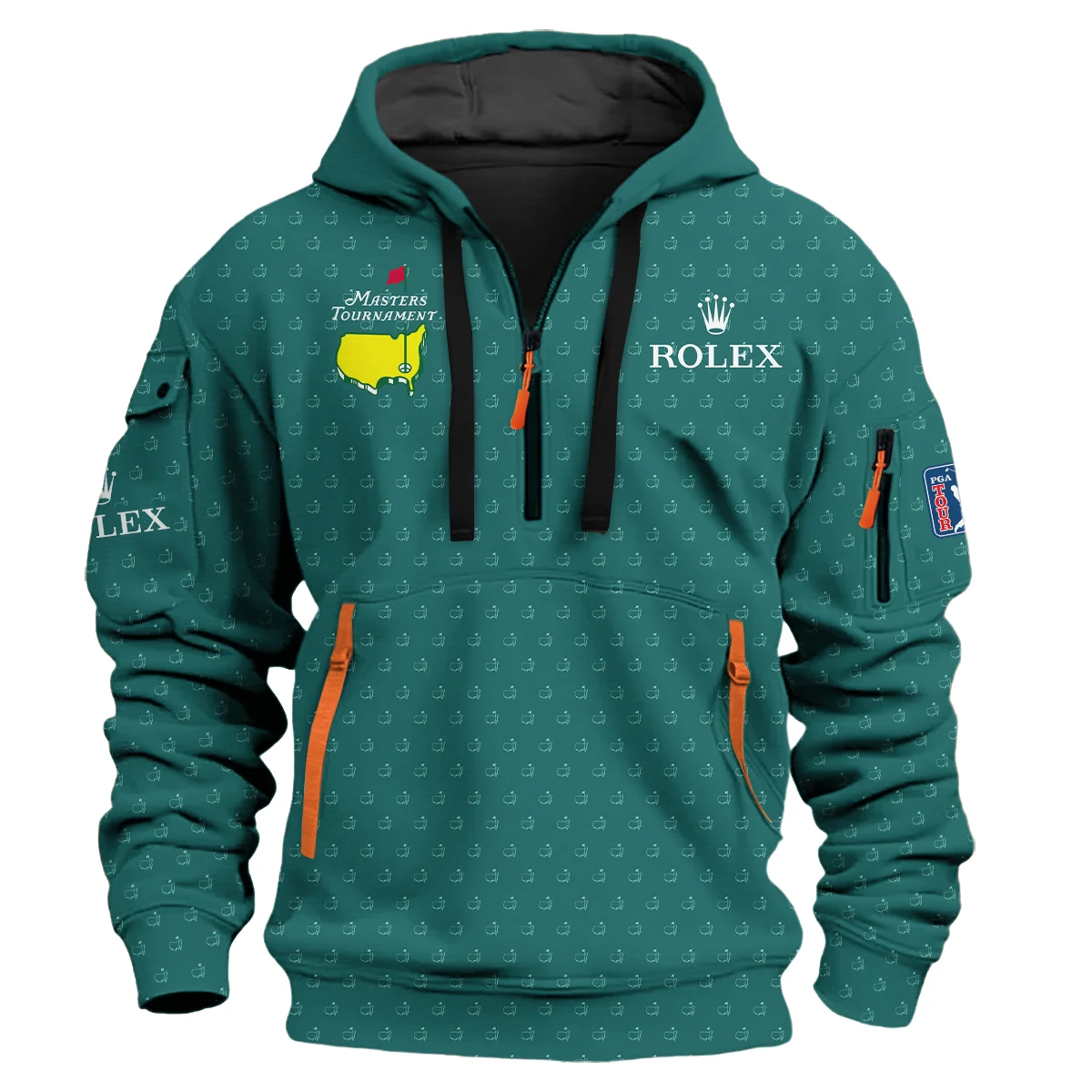 Special Release Rolex Masters Tournament Golf Hoodie Half Zipper All Over Prints HOMT130125A01ROXHDF