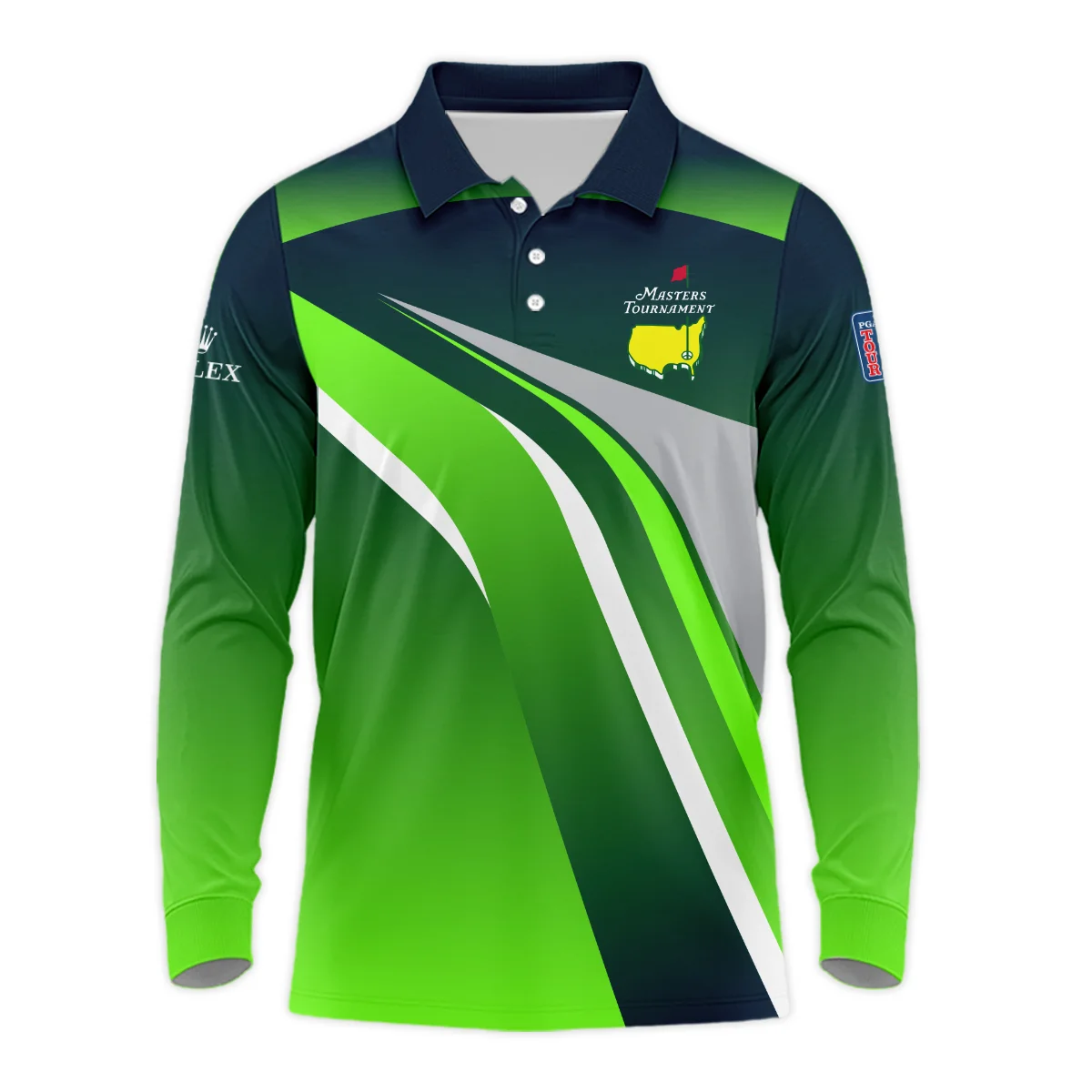 Special Release Rolex Masters Tournament Golf Long Polo Shirt All Over Prints HOMT170225A01ROXLPL