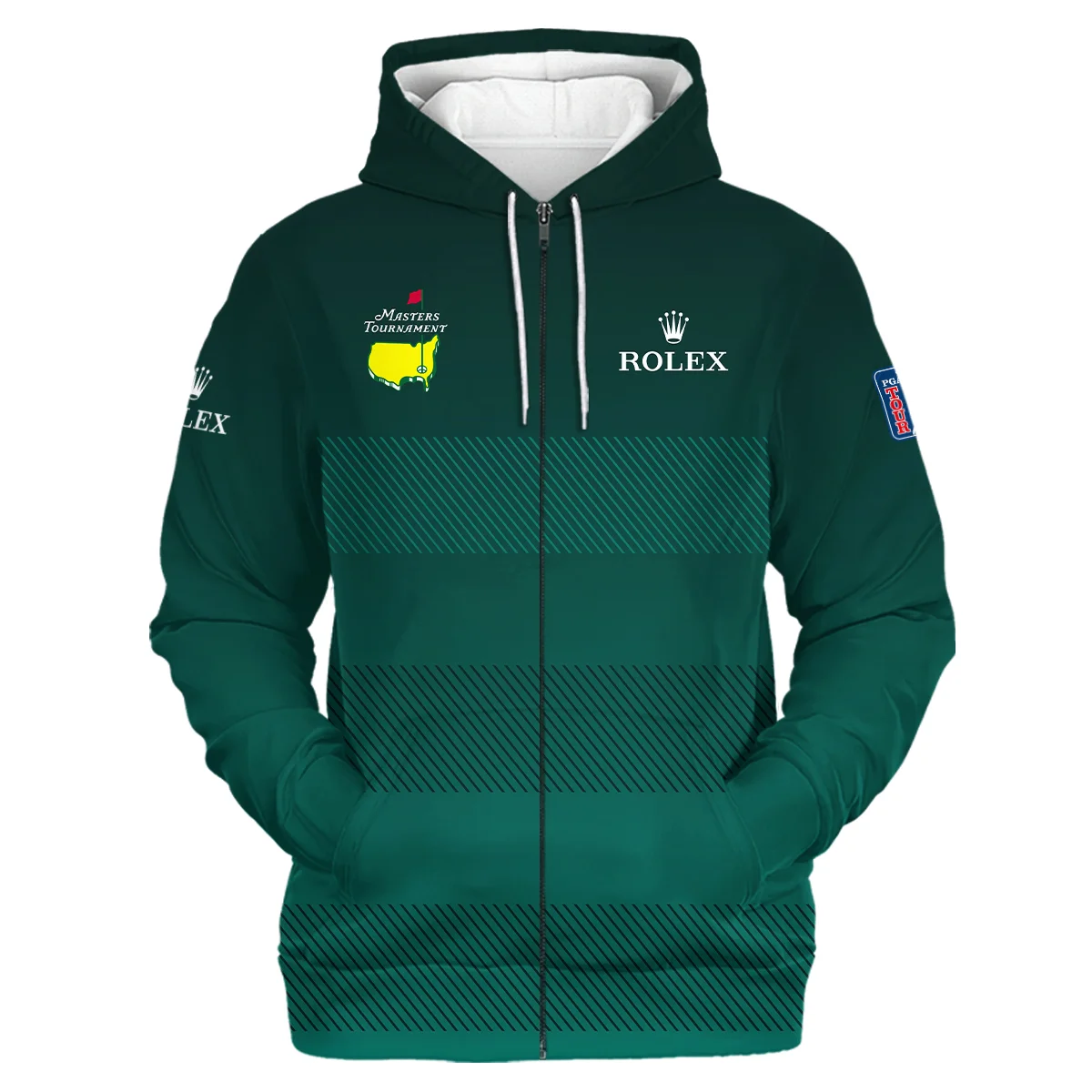 Special Release Rolex Masters Tournament Golf Zipper Hoodie Shirt All Over Prints HOMT110324A02ROXZHD