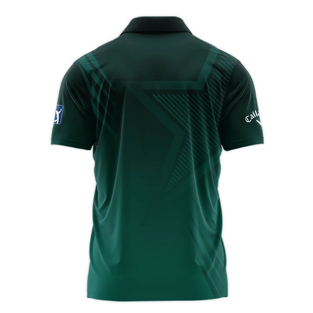 Sports Callaway Masters Tournament Polo Shirt Star Pattern Dark Green Gradient Golf Polo Shirt For Men - Image 2