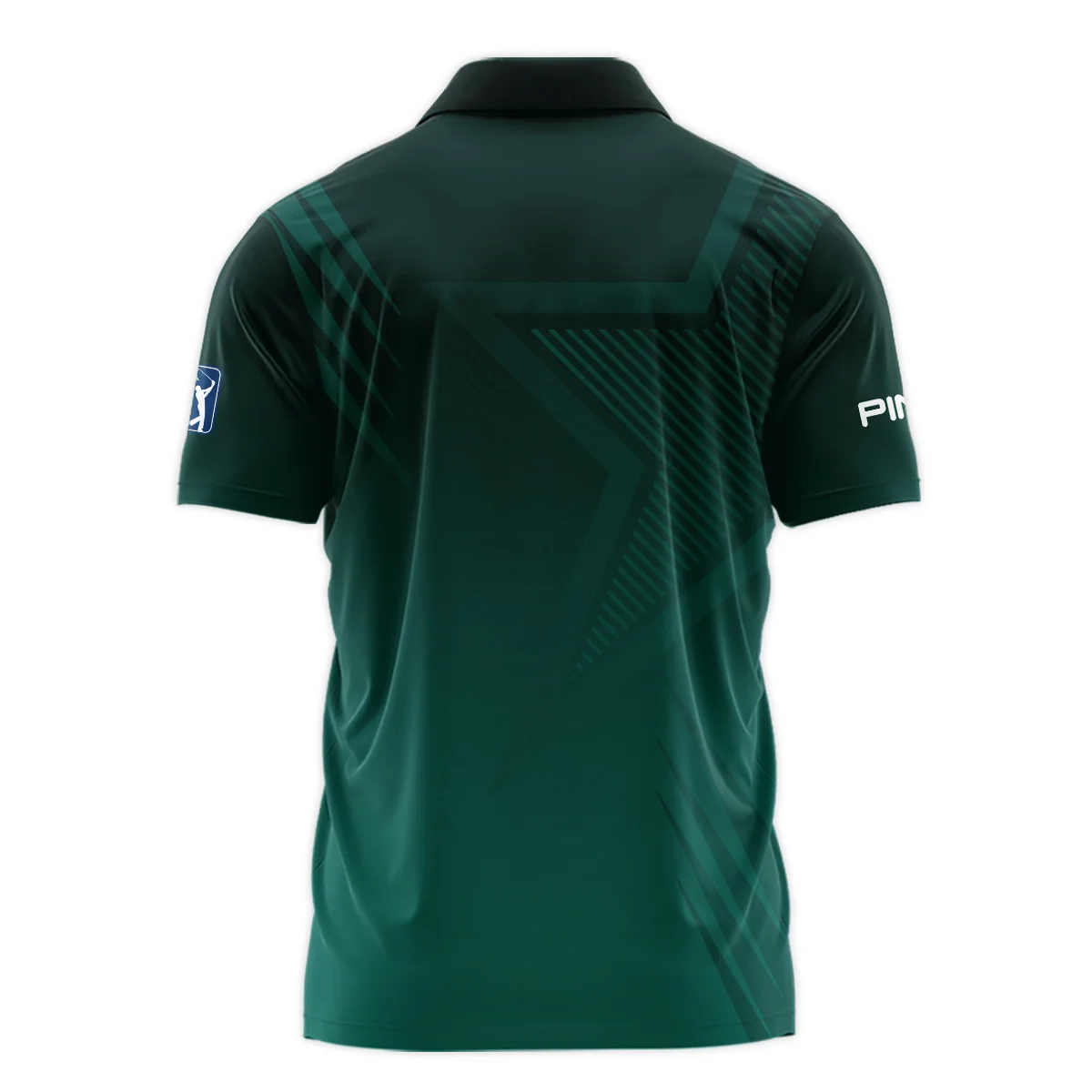 Sports Ping Masters Tournament Polo Shirt Star Pattern Dark Green Gradient Golf Polo Shirt For Men - Image 2