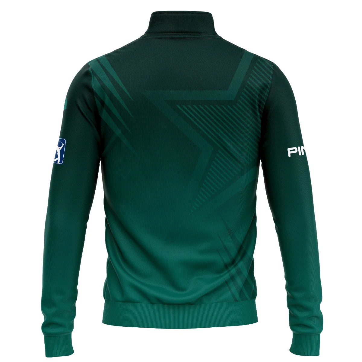 Sports Ping Masters Tournament Quarter Zip Sweatshirt Star Pattern Dark Green Gradient Golf Quarter Zip Sweatshirt - Image 2