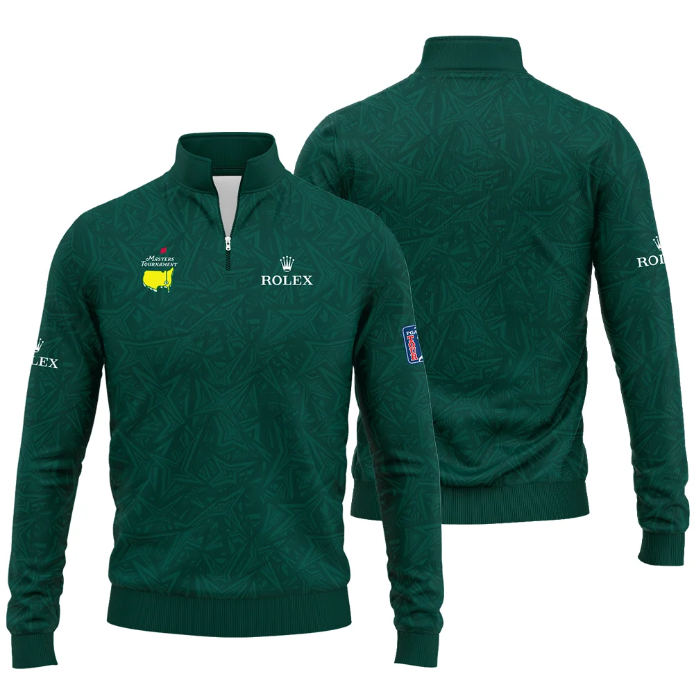 Stars Dark Green Abstract Sport Masters Tournament Rolex Quarter Zip Sweatshirt Style Classic Quarter Zip Sweatshirt - Image 3