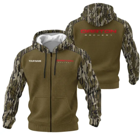 Darton Archery Zipper Hoodie Quilted Waffle Designed for True Fans QTAR190125A1DAR