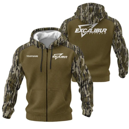 Excalibur Crossbows Zipper Hoodie Quilted Waffle Designed for True Fans QTAR190125A1EXC