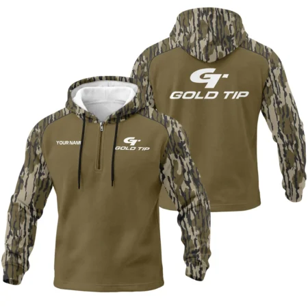 Gold Tip 1/4 Zipper Hoodie Designed for True Fans QTAR130125A1GOT