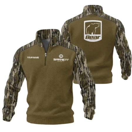 Bear Archery Quarter Zip Sweatshirt Quilted Waffle Designed for True Fans QTAR170125A1BEA
