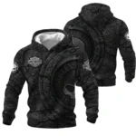 Harley-Davidson Motorcycle Stone & Steel Hoodie Quilted Waffle Gift Fan Love QTVA2712HLC09-HQW
