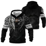 Harley-Davidson Motorcycle Guardian & Fallen Hoodie Quilted Waffle Gift Fan Love QTVA2712HLC8-HQW