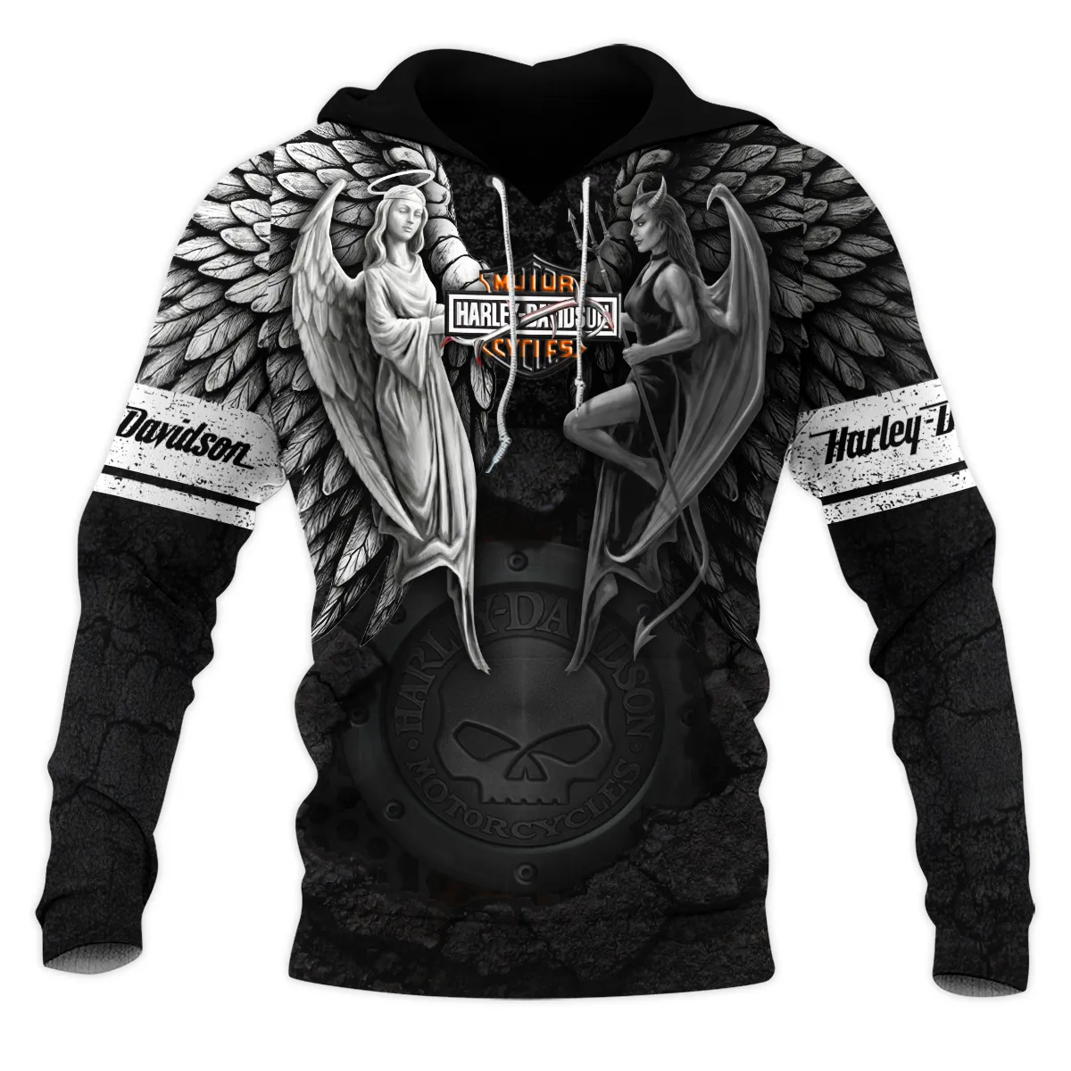 Harley-Davidson Motorcycle Guardian & Fallen Hoodie Gift Fan Love QTVA2712HLC8-HD - Image 2