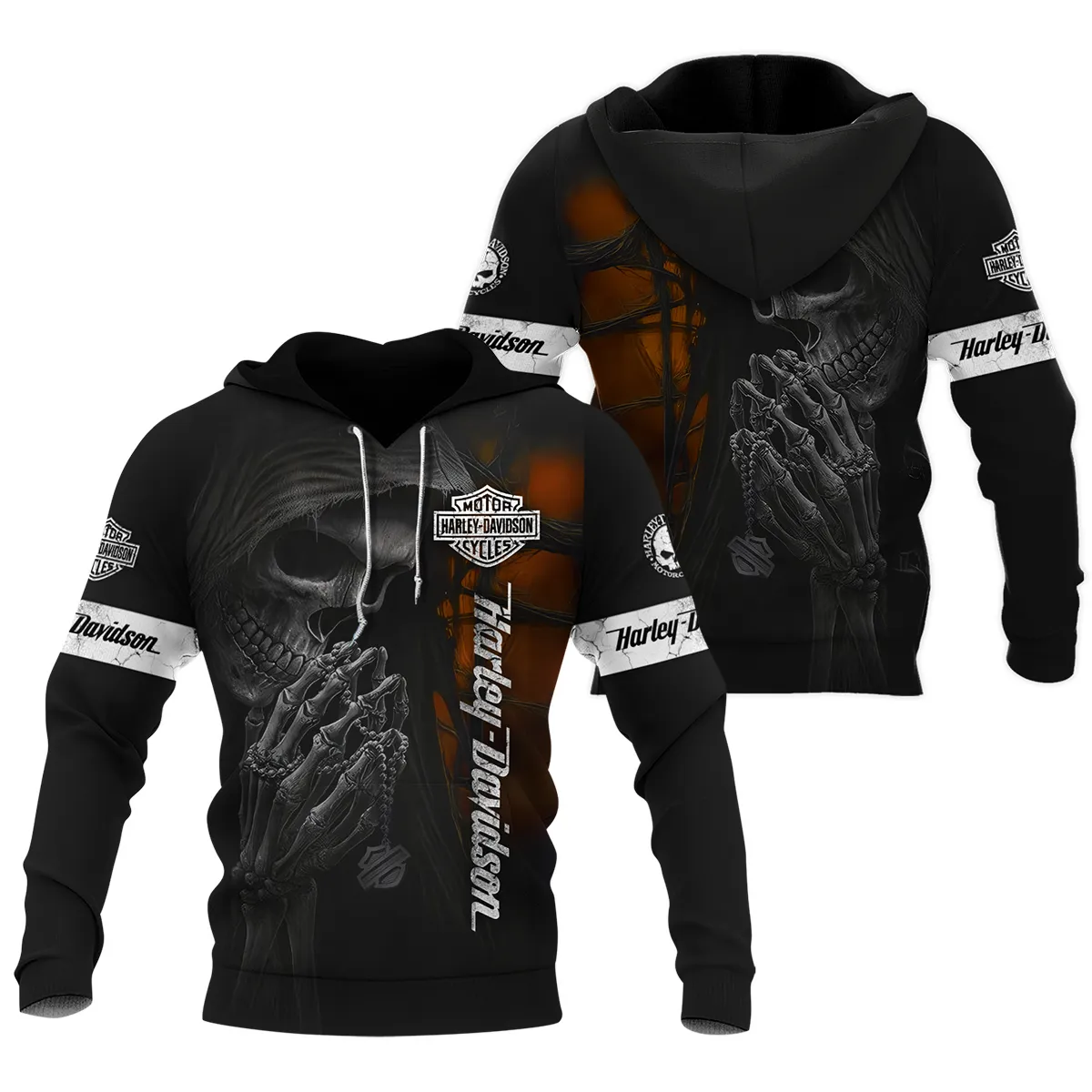Harley-Davidson Motorcycle Skull Devotion Wings Hoodie Gift Fan Love QTVA2712HLC10-HD