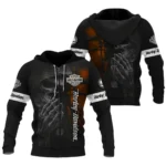 Harley-Davidson Motorcycle Skull Devotion Wings Zipper Hoodie Gift Fan Love QTVA2712HLC10-ZHD
