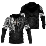 Harley-Davidson Motorcycle Guardian & Fallen Zipper Hoodie Gift Fan Love QTVA2712HLC8-ZHD