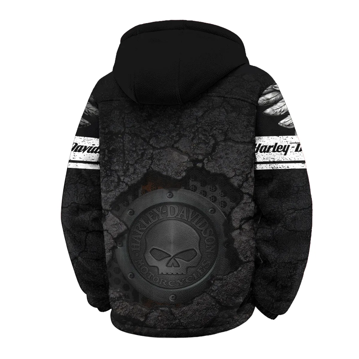 Harley-Davidson Motorcycle Guardian & Fallen Winter Fleece Jacket Gift Fan Love QTVA2712HLC8-WSFJ - Image 3