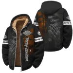 Harley-Davidson Motorcycle Skull Devotion Wings Winter Fleece Jacket Gift Fan Love QTVA2712HLC10-WSFJ