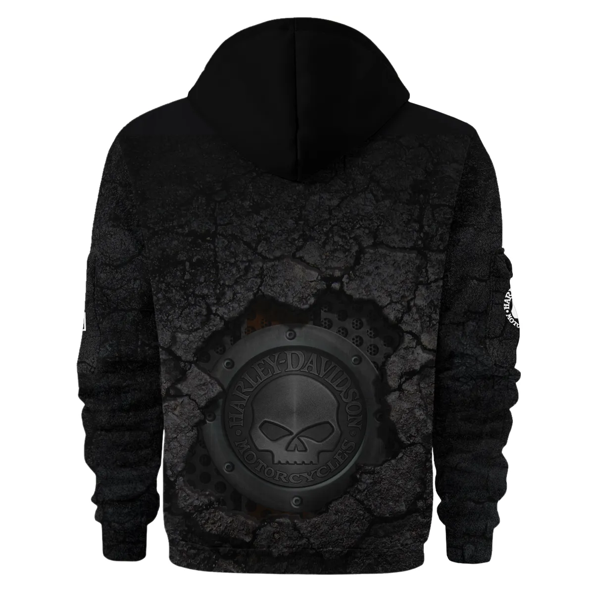 Harley-Davidson Motorcycle Guardian & Fallen Hoodie Half Zipper Gift Fan Love QTVA2712HLC8-HDF - Image 3