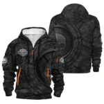 Harley-Davidson Motorcycle Stone & Steel Hoodie Half Zipper Gift Fan Love QTVA2712HLC09-HDF