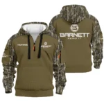 Barnett Crossbows Hoodie Half Zip Quilted Waffle All Over Print For True Fans QTAR010525A1BAR