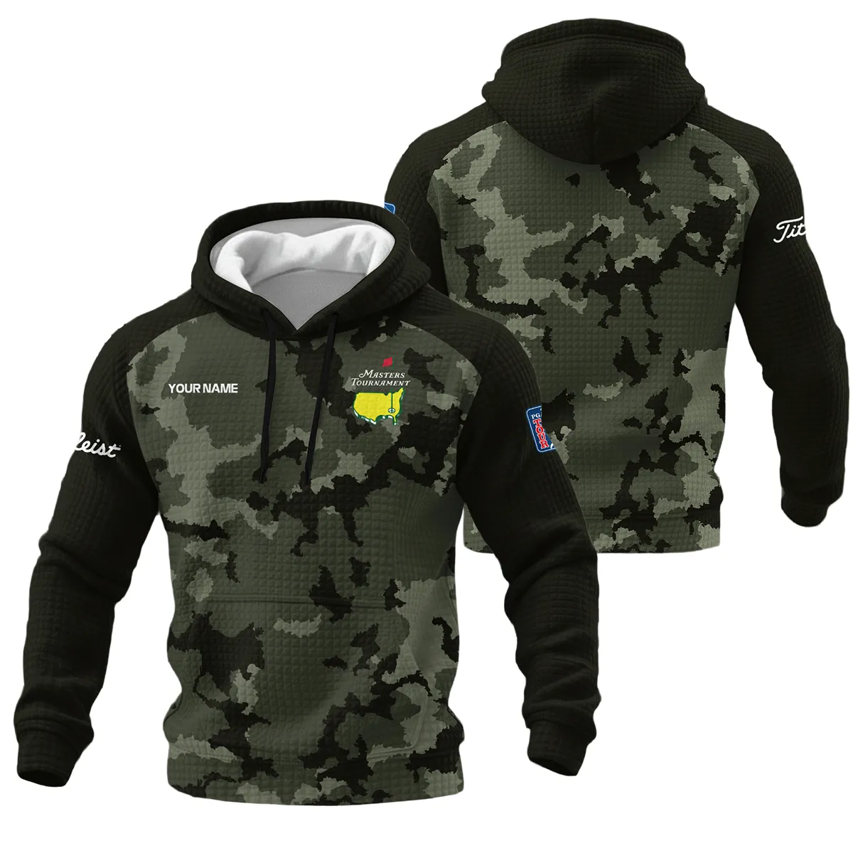 Masters Tournament Titleist Hoodie Quilted Waffle All Over Prints QTMT090226A1TL-HQW - Image 3