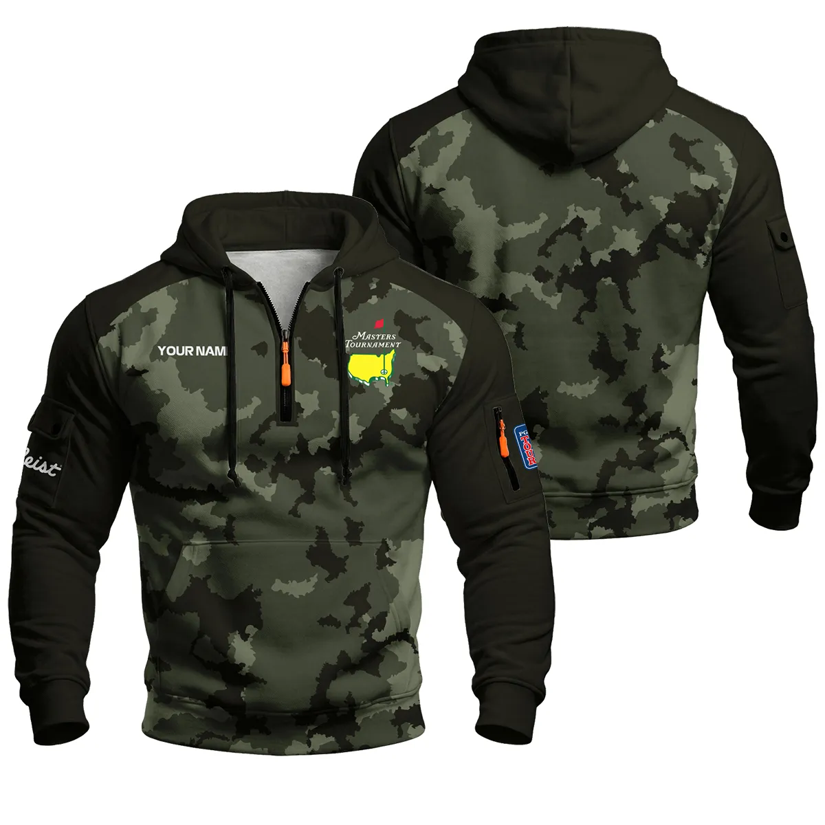 Masters Tournament Titleist Zip Neck Hoodie All Over Prints QTMT090226A1TL-ZLU - Image 3