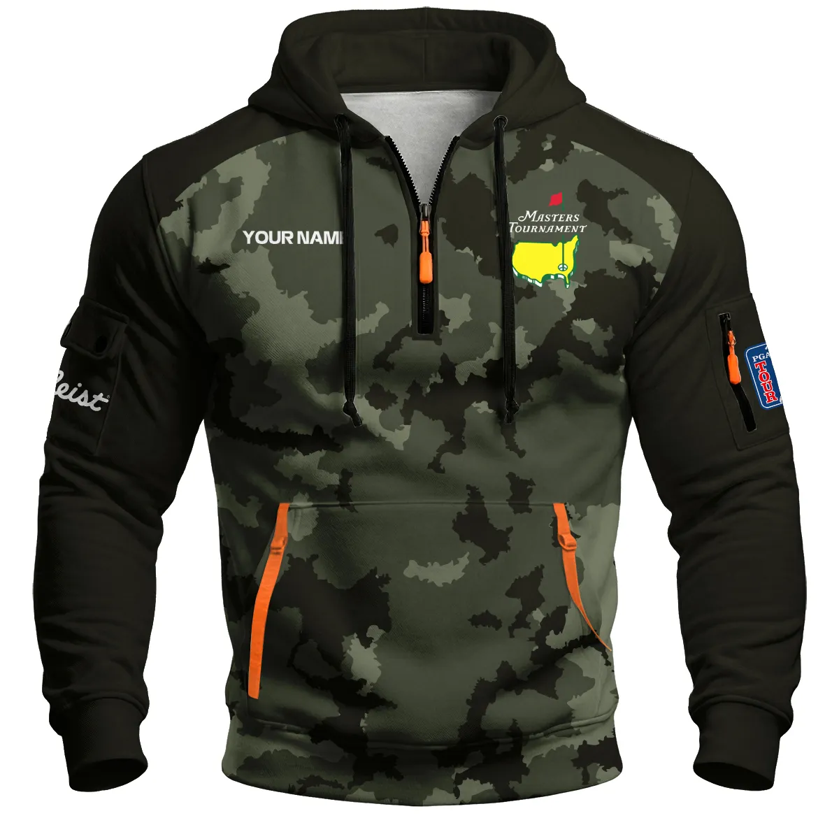 Masters Tournament Titleist Hoodie Half Zipper All Over Prints QTMT090226A1TL-HDF