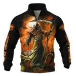 Harley-Davidson Motorcycle Silent Dominion Quarter Zip Quilted Waffle All Over Prints Gift Fan Love QTVAHL250226A11-QZW