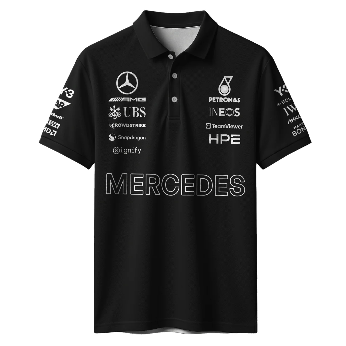 2026 Y-3 x Mercedes F1 Teamwear - Polo Shirt BLMER18326A3PL - Image 2