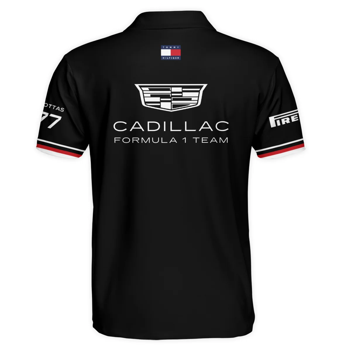 2026 Valtteri Bottas Cadillac F1 Teamwear Polo Shirt BLVACDL9226A2PL - Black - Image 3