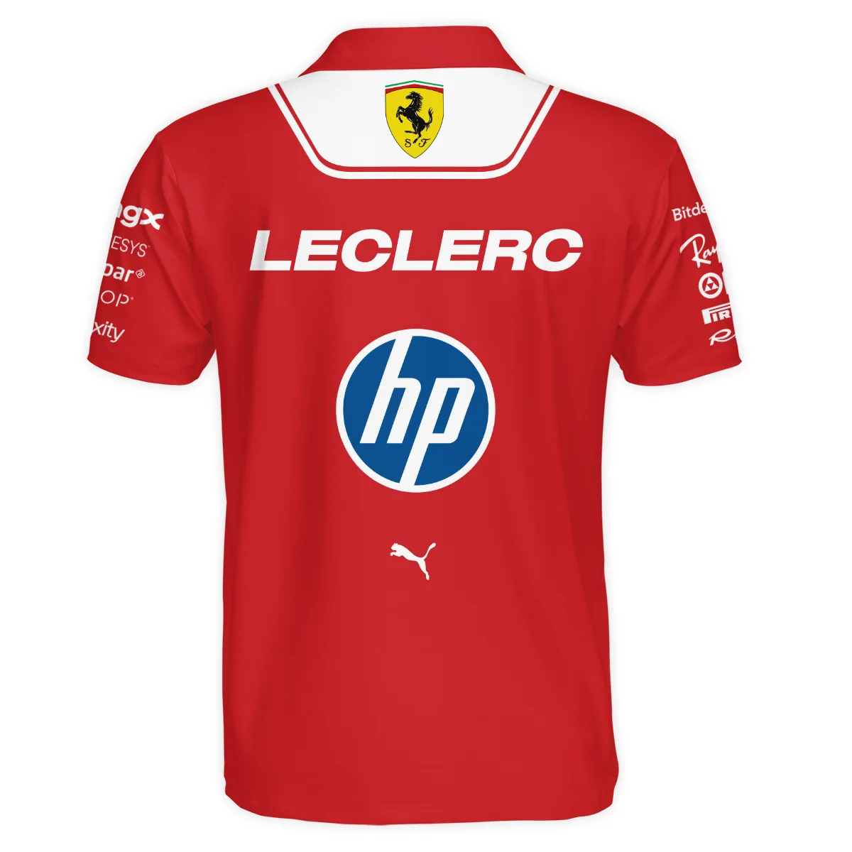2026 Charles Leclerc Ferrari F1 Teamwear Polo Shirt BLVAFRR2226A1PL - Image 3